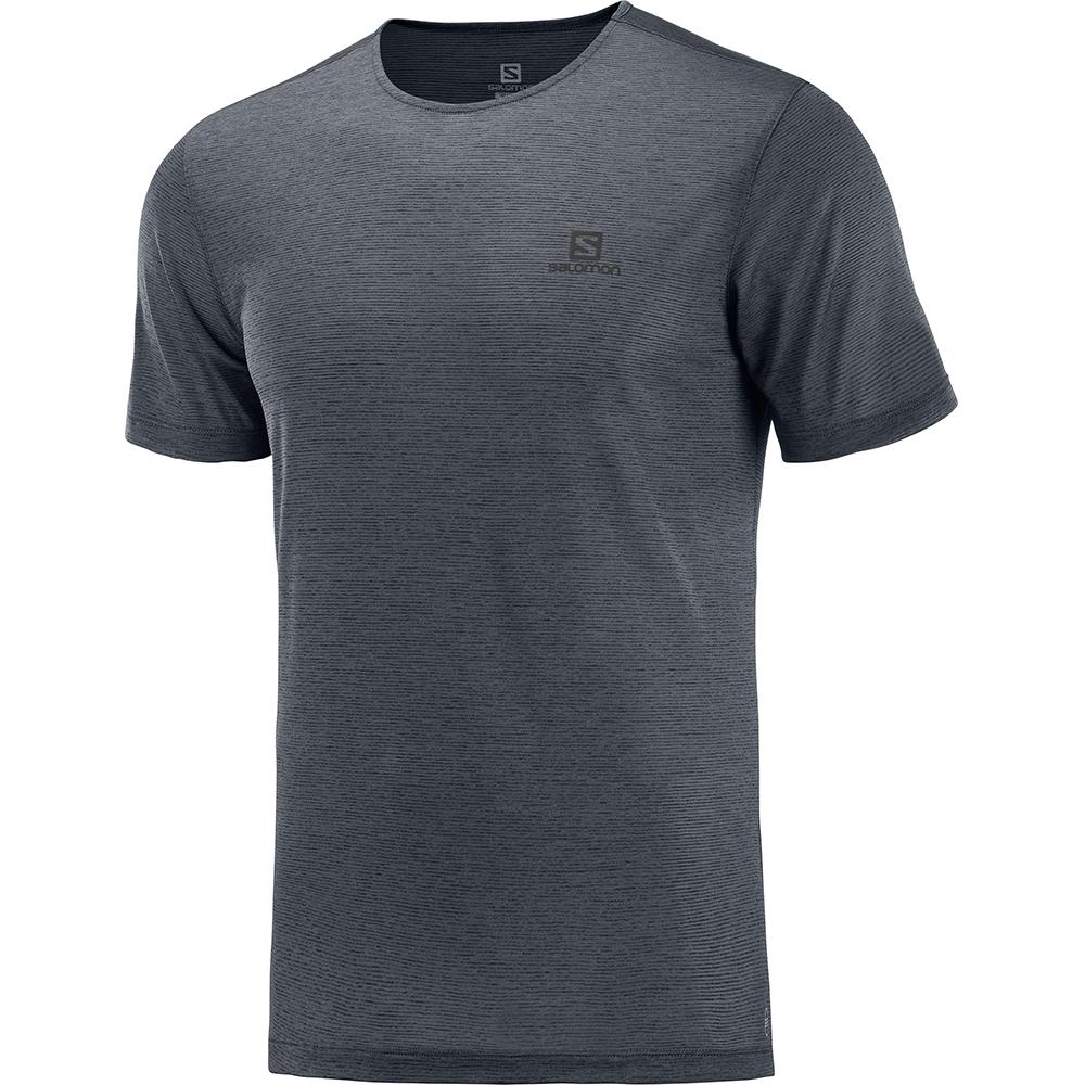 SALOMON COSMIC CREW SS M Philippines - Men's Tee Shirt - Black | 059284-MWN